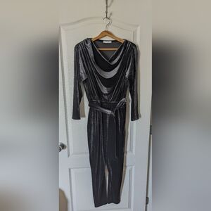 Smash + Tess Very Velvet Jumpsuit Medium Birds Papaya Collab LIKE NEW